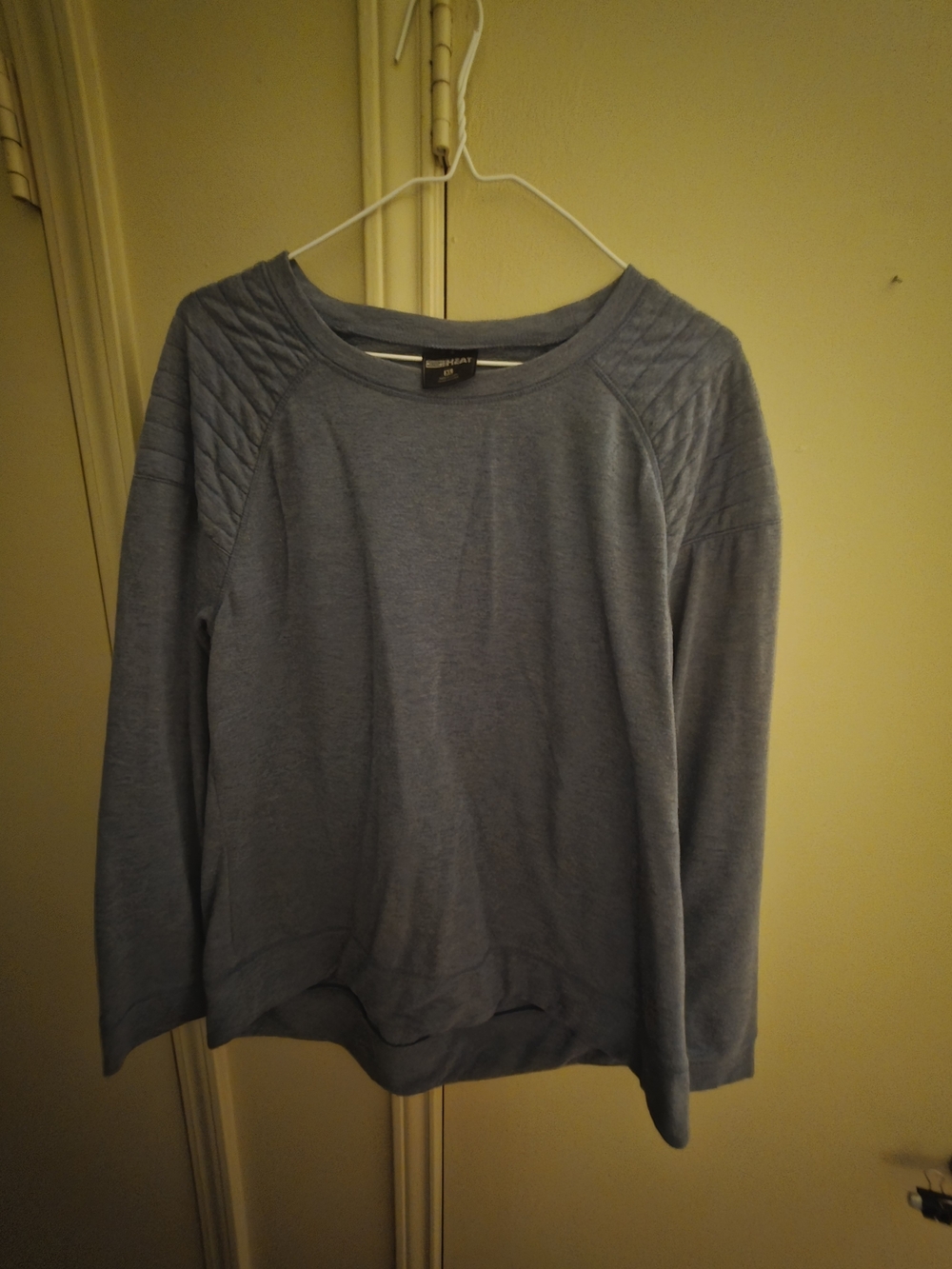 Mossimo Supply Co. Quilted Shoulder Blue Sweatshirt